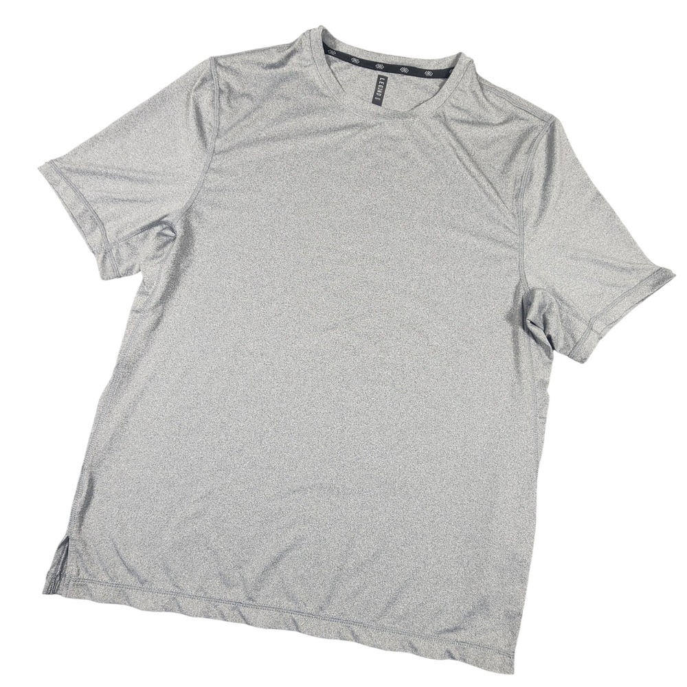 LEG3ND Inspire Mens Medium Heather Grey Performance Short Sleeve Athletic TShirt